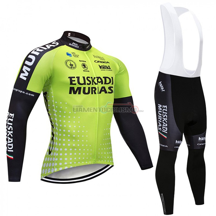 Abbigliamento Ciclismo Euskadi Murias ML 2018 Verde e Nero